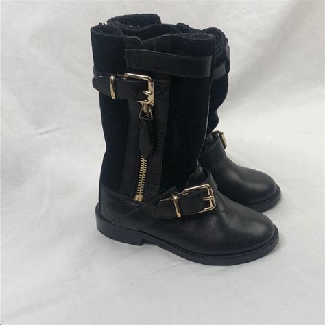 burberry girls grantville mini boot|Burberry Mini Grantville Black Double Buckle Boot .